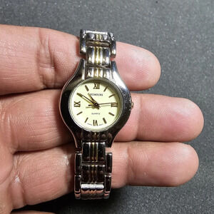 Rumours Ladies Quartz Fashion Watch Silver Gold Tone 41320 Working shows signs o
